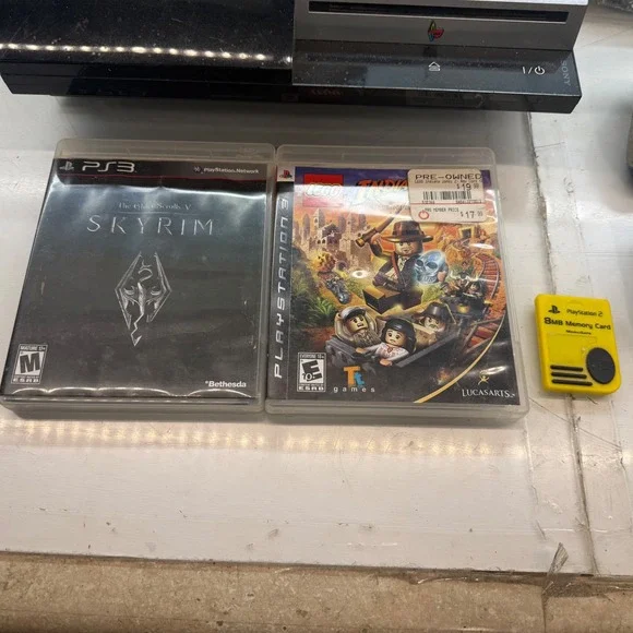 Sony PlayStation 3 PS3 Console Bundle 2 Games 3 Controllers Cables Memory Card - Picture 2 of 5